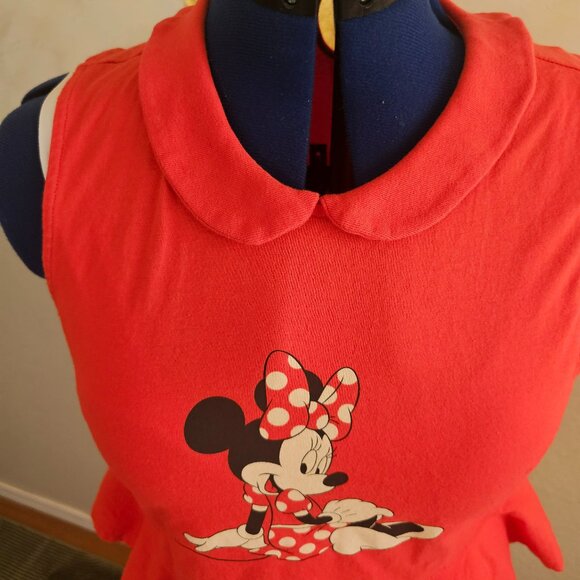 Red peplum minnie mouse top - Picture 3 of 6
